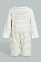 Load image into Gallery viewer, Redtag-Beige-Cut-&amp;-Sewn-Boys-Romper-Rompers-Baby-0 to 12 Months
