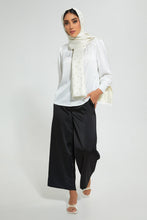 تنزيل الصورة على معرض الصور، Redtag-Ivory-Ruched-Neck-Pleated-Cuff-Details-Satin-Blouse-Blouses-Women&#39;s-
