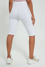 Load image into Gallery viewer, Redtag-White-Knee-Length-Capri-Leggings-Women&#39;s-0
