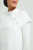 Redtag-Ivory-High-Neck-Extended-Sleeve-Blouse-Blouses-Women's-