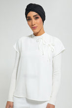 تنزيل الصورة على معرض الصور، Redtag-Ivory-High-Neck-Extended-Sleeve-Blouse-Blouses-Women&#39;s-
