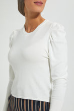 تنزيل الصورة على معرض الصور، Redtag-White-Puff-Sleeve-Top-Tops-Women&#39;s-
