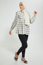 تنزيل الصورة على معرض الصور، Redtag-Beige-Check-Shirt-Blouses-Women&#39;s-
