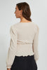 Redtag-Beige-Button-Front-Shirred-Waist-Top-Tops-Women's-0