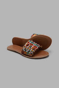 Multicolour Embroidered Mule