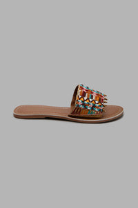 Multicolour Embroidered Mule