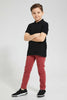 Redtag-Black-Pique-Polo-Plain-Boys-2 to 8 Years