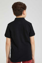 Load image into Gallery viewer, Redtag-Black-Pique-Polo-Plain-Boys-2 to 8 Years
