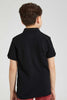 Redtag-Black-Pique-Polo-Plain-Boys-2 to 8 Years
