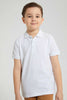 Redtag-White-Pique-Polo-Plain-Boys-2 to 8 Years