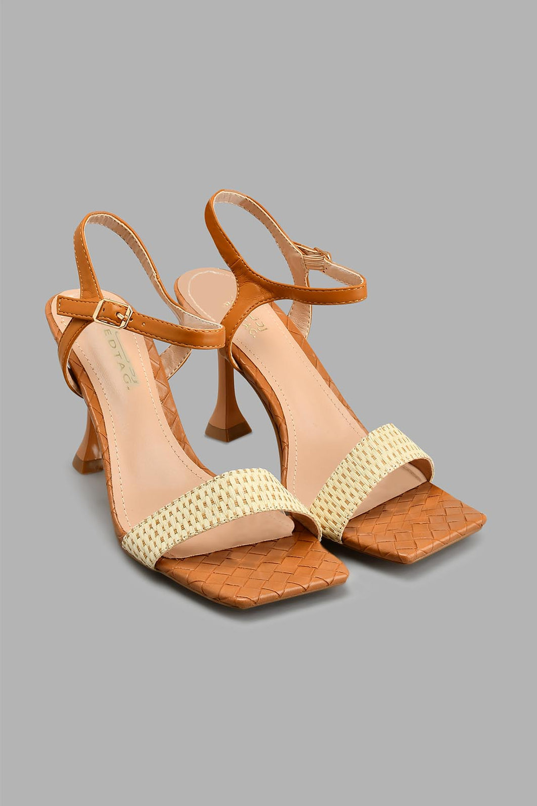 Redtag-Basket-Weave-Sandal-Colour:Tan,-Filter:Women's-Footwear,-New-In,-New-In-Women-FOO,-Non-Sale,-S22A,-Section:Women,-Women-Casual-Sandals-Women's-