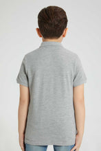 Load image into Gallery viewer, Redtag-Grey-Marl-Pique-Polo-Plain-Boys-2 to 8 Years
