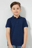 Redtag-Navy-Pique-Polo-Plain-Boys-2 to 8 Years