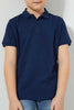 Redtag-Navy-Pique-Polo-Plain-Boys-2 to 8 Years