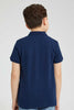 Redtag-Navy-Pique-Polo-Plain-Boys-2 to 8 Years