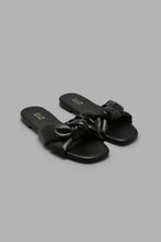 Load image into Gallery viewer, Redtag-Black-Knot-Sandal-Colour:Black,-Filter:Women&#39;s-Footwear,-New-In,-New-In-Women-FOO,-Non-Sale,-S22A,-Section:Women,-Women-Casual-Sandals-Women&#39;s-
