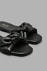 Redtag-Black-Knot-Sandal-Colour:Black,-Filter:Women's-Footwear,-New-In,-New-In-Women-FOO,-Non-Sale,-S22A,-Section:Women,-Women-Casual-Sandals-Women's-