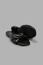 Load image into Gallery viewer, Redtag-Black-Knot-Sandal-Colour:Black,-Filter:Women&#39;s-Footwear,-New-In,-New-In-Women-FOO,-Non-Sale,-S22A,-Section:Women,-Women-Casual-Sandals-Women&#39;s-
