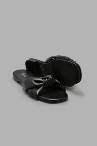 Redtag-Black-Knot-Sandal-Colour:Black,-Filter:Women's-Footwear,-New-In,-New-In-Women-FOO,-Non-Sale,-S22A,-Section:Women,-Women-Casual-Sandals-Women's-