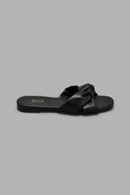 Load image into Gallery viewer, Redtag-Black-Knot-Sandal-Colour:Black,-Filter:Women&#39;s-Footwear,-New-In,-New-In-Women-FOO,-Non-Sale,-S22A,-Section:Women,-Women-Casual-Sandals-Women&#39;s-
