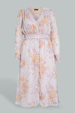 تنزيل الصورة على معرض الصور، Redtag-Floral-Print-Wrap-Midi-Dress-Dresses-Women&#39;s-
