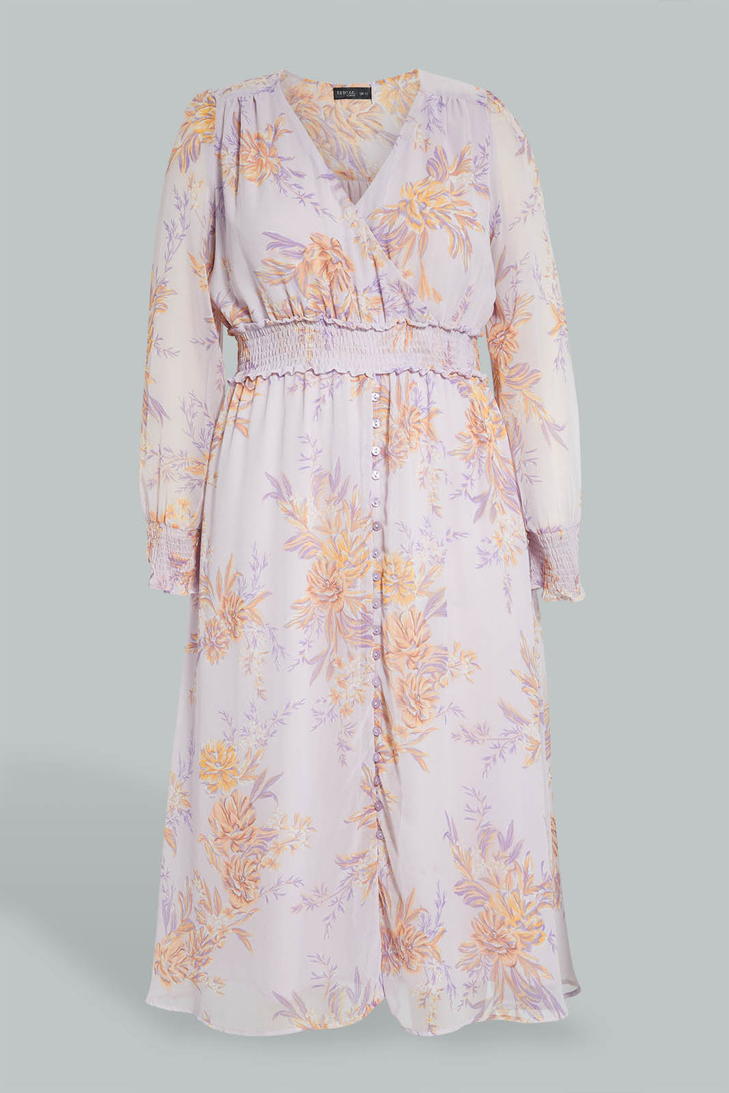 Redtag-Floral-Print-Wrap-Midi-Dress-Dresses-Women's-