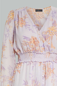 Redtag-Floral-Print-Wrap-Midi-Dress-Dresses-Women's-
