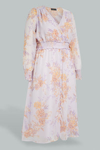 Redtag-Floral-Print-Wrap-Midi-Dress-Dresses-Women's-
