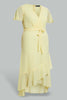 Redtag-Yellow-Wrap-Midi-Dress-Dresses-Women's-