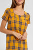 Redtag-Yellow-And-Navy-Check-Woven-Nightgown-Nightgowns-Women's-