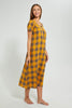Redtag-Yellow-And-Navy-Check-Woven-Nightgown-Nightgowns-Women's-