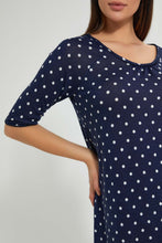 تنزيل الصورة على معرض الصور، Redtag-Printed-Knitted-Nightgown-Nightgowns-Women's-
