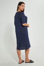 تنزيل الصورة على معرض الصور، Redtag-Printed-Knitted-Nightgown-Nightgowns-Women's-
