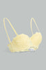 Redtag-Olive/Yellow-Plain-Padded-Push-Up-Bra-(2-Pack)-Push-up-Bras-Women's-