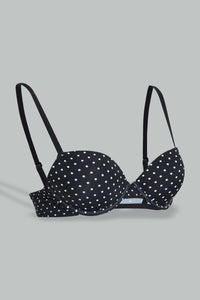 Redtag-Pink-Floral-Printed/Green-Plain-Padded-Push-Up-Bra-(2-Pack)-Push-up-Bras-Women's-