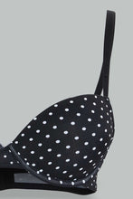 Load image into Gallery viewer, Redtag-Pink-Floral-Printed/Green-Plain-Padded-Push-Up-Bra-(2-Pack)-Push-up-Bras-Women&#39;s-
