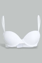 Load image into Gallery viewer, Redtag-Pink-Floral-Printed/Green-Plain-Padded-Push-Up-Bra-(2-Pack)-Push-up-Bras-Women&#39;s-
