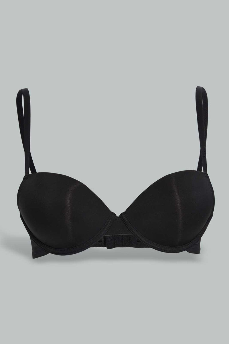 Redtag-Black-Plain-Padded-Push-Up-Bra-Push-up-Bras-Women's-