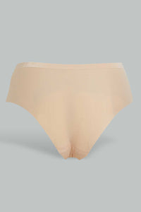 Redtag-Black/Beige/White-Plain-Boyleg-Brief-(3-Pack)-Briefs-Boyleg-Women's-