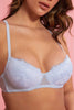 Redtag-Pale-Pink/Blue-Plain-Lace-Padded-T-Shirt-Bra-(2-Pack)-T-Shirt-Bras-Women's-