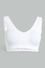 Load image into Gallery viewer, Redtag-White-Plain-Padded-Comfort-Bra-With-Lace-Comfort-Bras-Women&#39;s-
