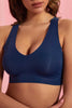 Redtag-Navy-Plain-Padded-Comfort-Bra-With-Lace-Comfort-Bras-Women's-