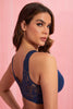 Redtag-Navy-Plain-Padded-Comfort-Bra-With-Lace-Comfort-Bras-Women's-