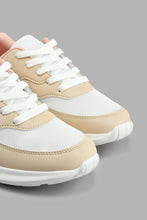 Load image into Gallery viewer, Redtag-Beige-Lace-Up-Trainer-Colour:Beige,-Filter:Girls-Footwear-(5-to-14-Yrs),-GSR-Trainers,-New-In,-New-In-GSR-FOO,-Non-Sale,-S22A,-Section:Kidswear-Senior-Girls-5 to 14 Years
