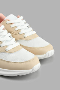 Redtag-Beige-Lace-Up-Trainer-Colour:Beige,-Filter:Girls-Footwear-(5-to-14-Yrs),-GSR-Trainers,-New-In,-New-In-GSR-FOO,-Non-Sale,-S22A,-Section:Kidswear-Senior-Girls-5 to 14 Years