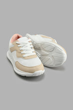 Load image into Gallery viewer, Redtag-Beige-Lace-Up-Trainer-Colour:Beige,-Filter:Girls-Footwear-(5-to-14-Yrs),-GSR-Trainers,-New-In,-New-In-GSR-FOO,-Non-Sale,-S22A,-Section:Kidswear-Senior-Girls-5 to 14 Years
