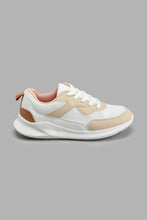 Load image into Gallery viewer, Redtag-Beige-Lace-Up-Trainer-Colour:Beige,-Filter:Girls-Footwear-(5-to-14-Yrs),-GSR-Trainers,-New-In,-New-In-GSR-FOO,-Non-Sale,-S22A,-Section:Kidswear-Senior-Girls-5 to 14 Years
