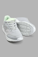 Load image into Gallery viewer, Redtag-Pale-Grey-Fly-Knit-Trainer-Colour:Grey,-Filter:Girls-Footwear-(5-to-14-Yrs),-GSR-Trainers,-New-In,-New-In-GSR-FOO,-Non-Sale,-S22A,-Section:Kidswear-Senior-Girls-5 to 14 Years
