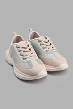 Load image into Gallery viewer, Redtag-Beige-Glitter-Trainer-Colour:Beige,-Filter:Girls-Footwear-(5-to-14-Yrs),-GSR-Trainers,-New-In,-New-In-GSR-FOO,-Non-Sale,-S22A,-Section:Kidswear-Senior-Girls-5 to 14 Years
