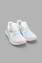 Load image into Gallery viewer, Redtag-White-Shimmery-Shoe-Lace-Sneaker-Colour:White,-Filter:Girls-Footwear-(5-to-14-Yrs),-GSR-Trainers,-New-In,-New-In-GSR-FOO,-Non-Sale,-S22A,-Section:Kidswear-Senior-Girls-5 to 14 Years
